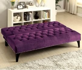 Coaster Burgundy Velvet Sofa