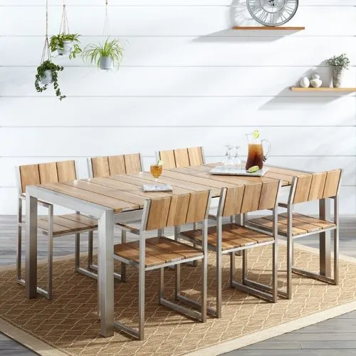 Wood Steel Dining Chairs