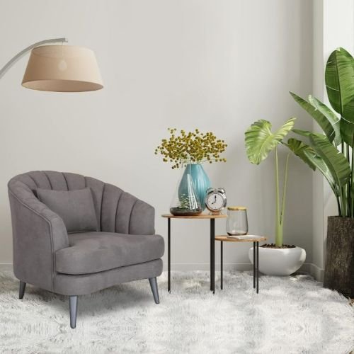 Modern cozy reading corner setup