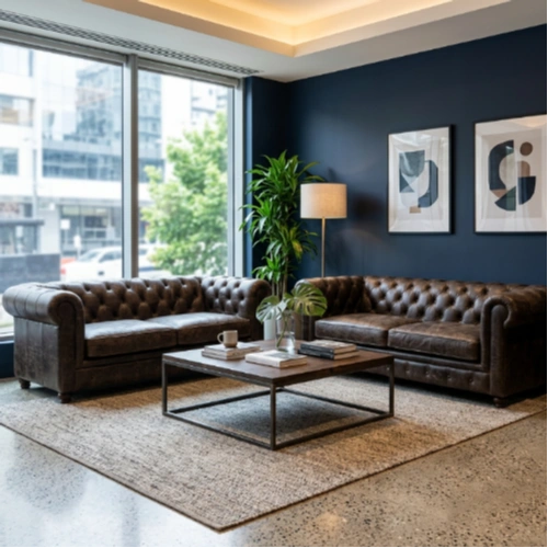 Leather Office Sofas